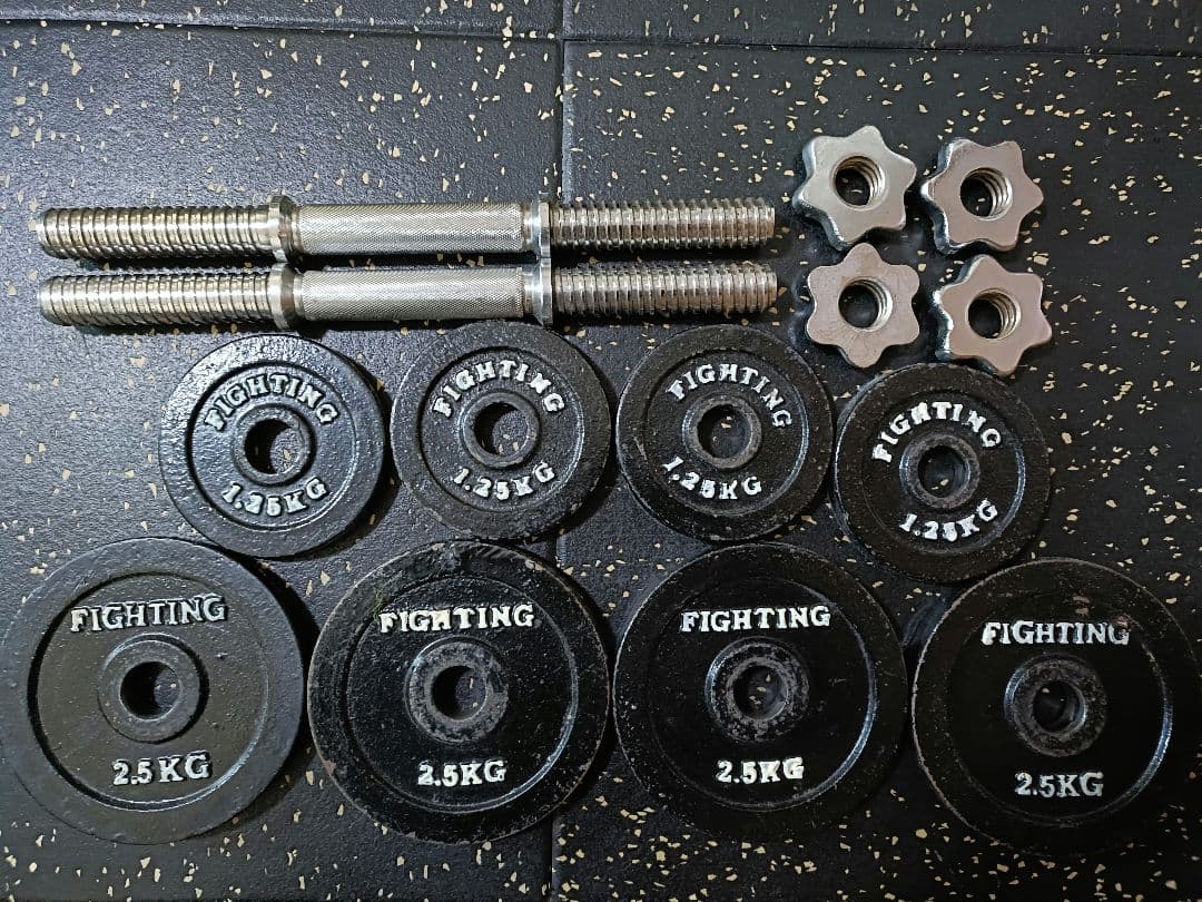 PROIRON 可変式ダンベル バーベル兼用 セット プレート計40kg相当