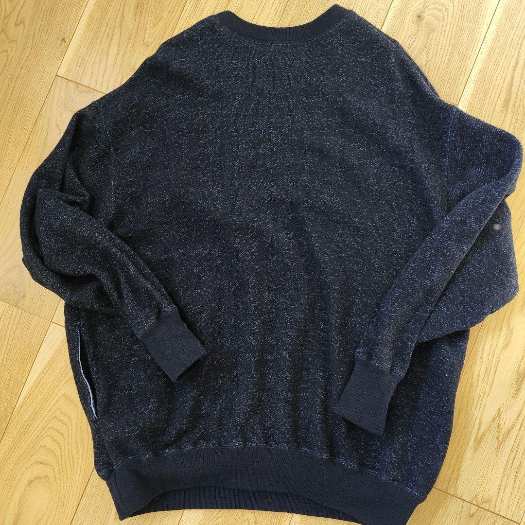 CAHLUMN メリノウールコットンループバック Vネック スウェットシャツ