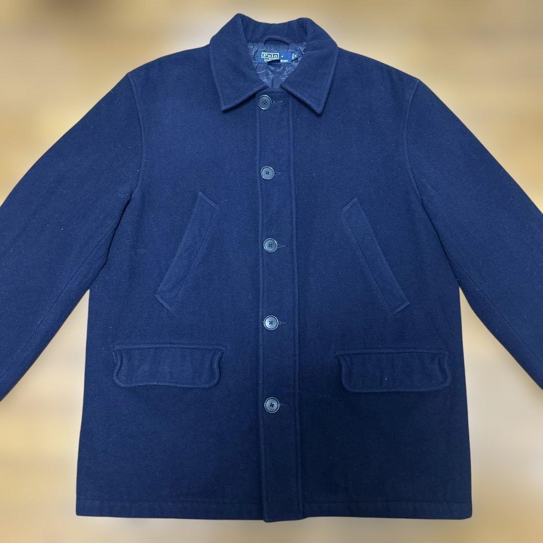 ラルフローレン ポロ ハーフコート ネイビー ダークネイビー 90s