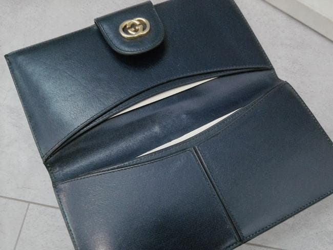 OLD GUCCI オールドグッチ シェリーライン GG柄 長財布 程度良好