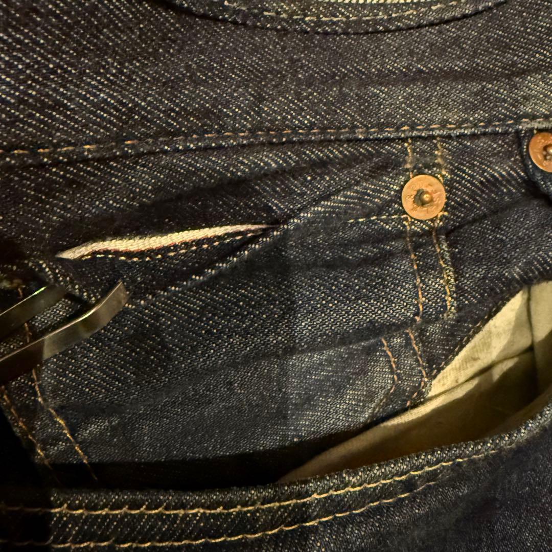 【真紺】LEVI‘S 501XX LVC1937 W38鬼ヒゲ ハチノス