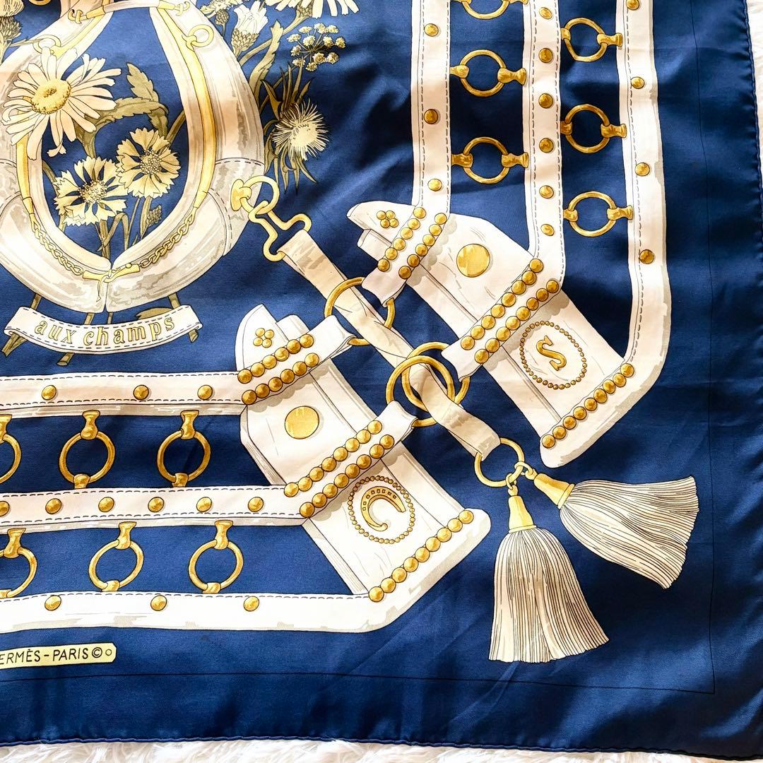 り*ま様 HERMES エルメス スカーフ カレ90 AUX CHAMPS ネイ
