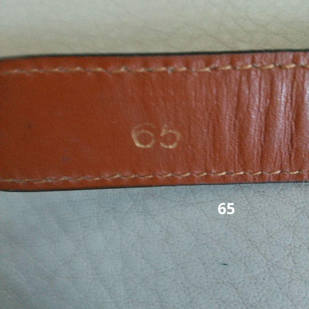 セリーヌパリス　CÉLINE-PARIS　ブラウンレザー ベルト 金色バックル