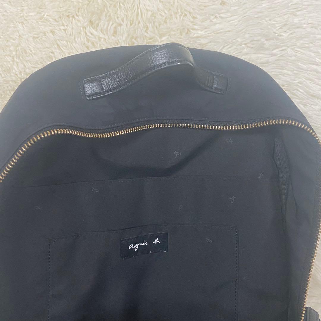 美品　アニエスべー リュック A4 ポーチ付き ロゴ金具