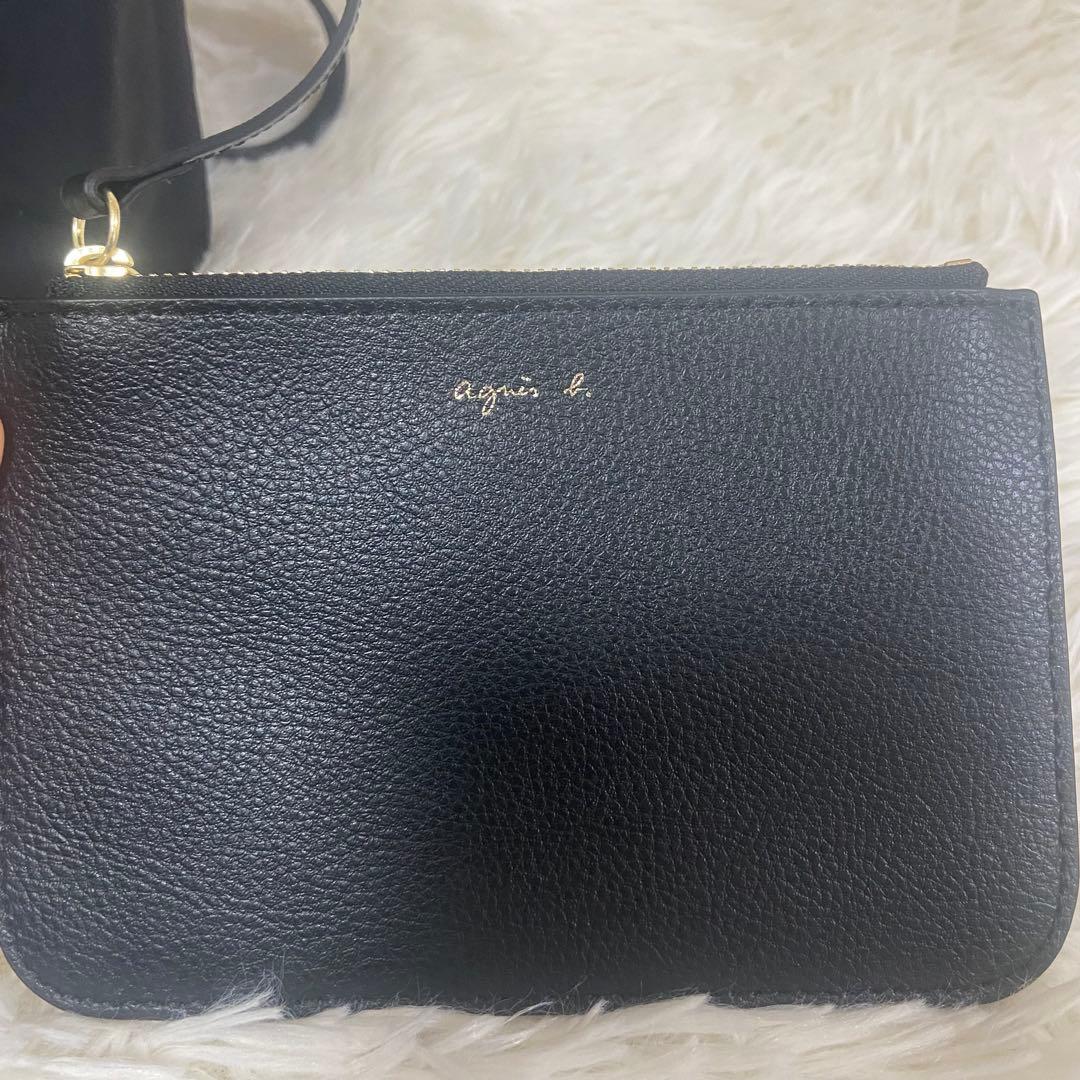 美品　アニエスべー リュック A4 ポーチ付き ロゴ金具