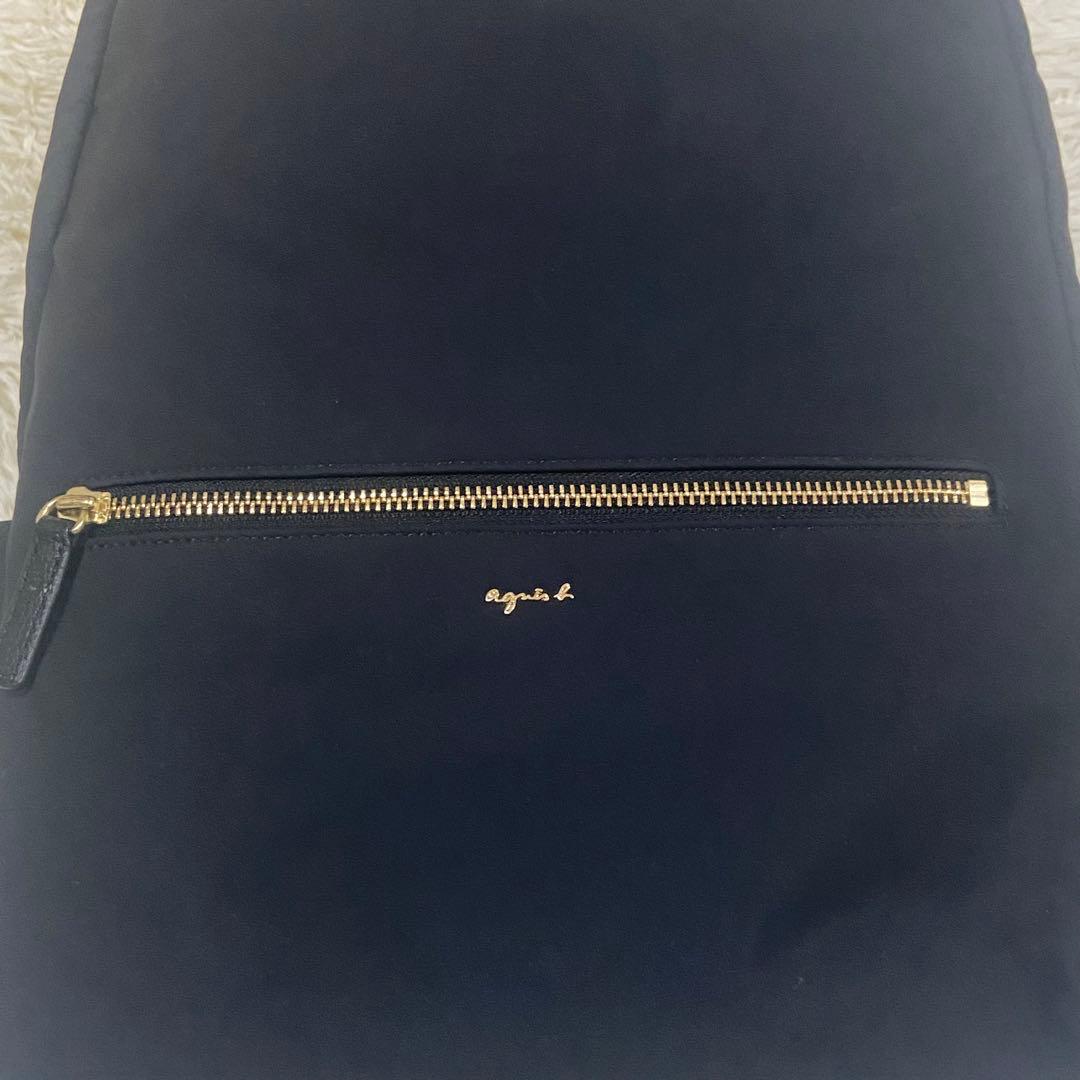 美品　アニエスべー リュック A4 ポーチ付き ロゴ金具