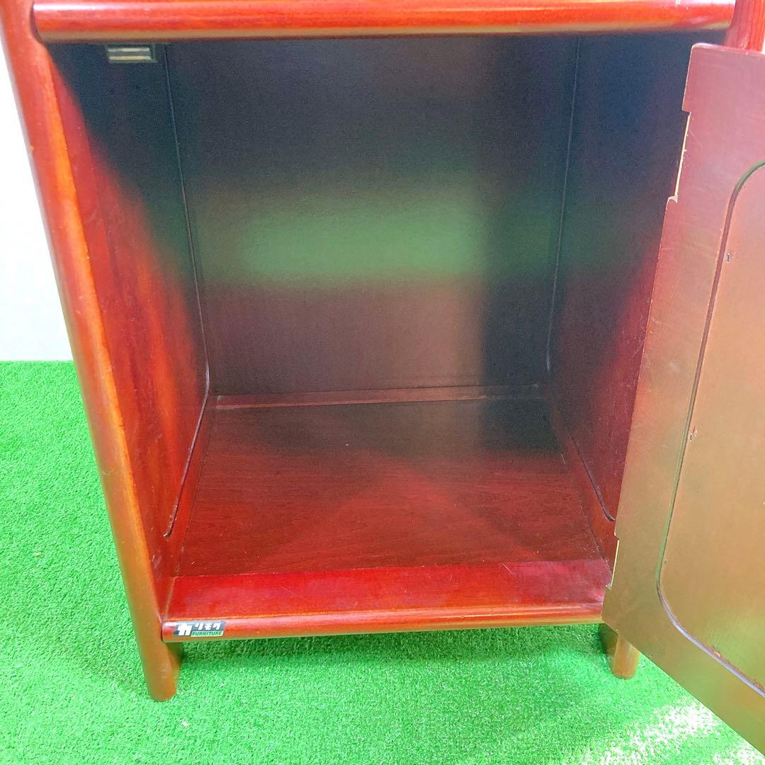 カリモク 電話台 棚 サイドラック チェスト 昭和レトロ コロニアル