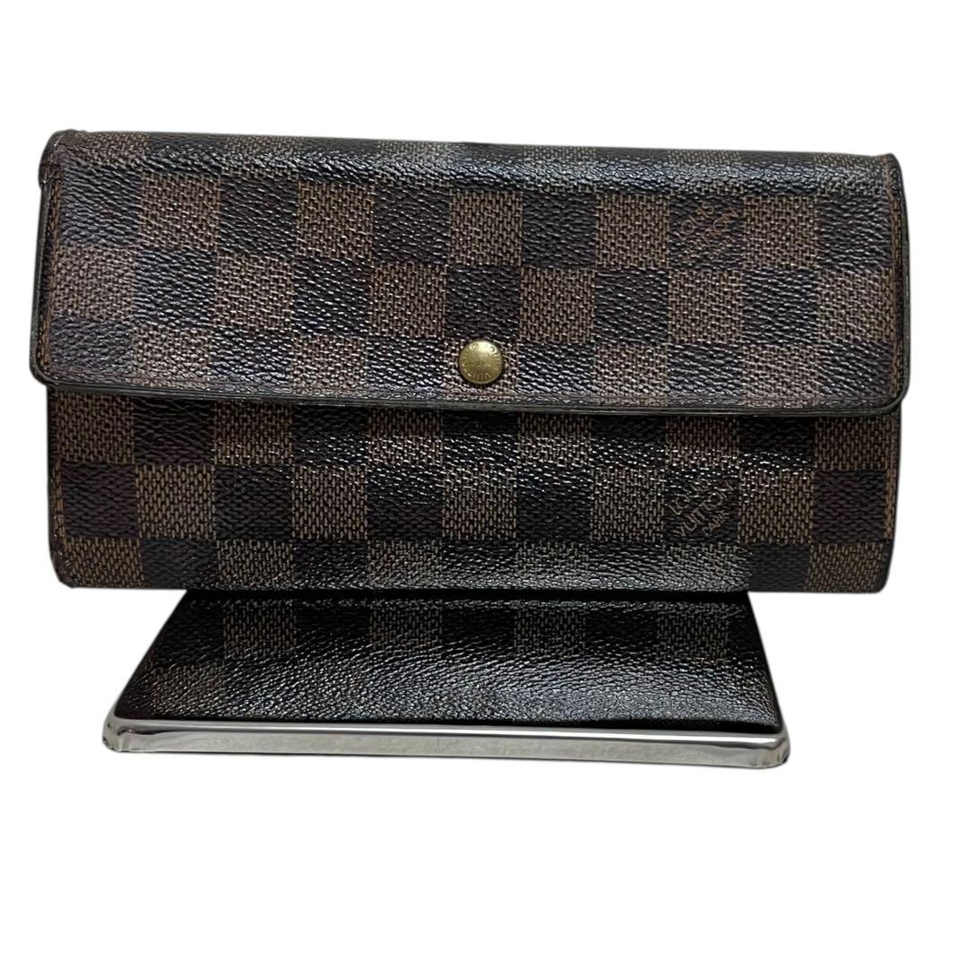 y*ん様 ルイヴィトン 長財布 ダミエ ポルト トレゾール ブラウン