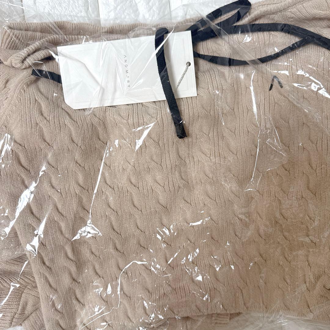 ワンピース andmary Milky frill mini dress beige