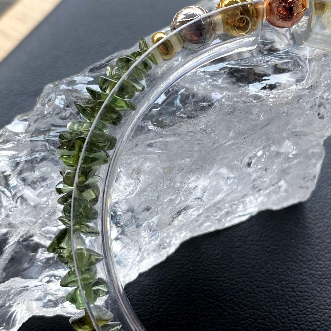 【鑑別書付】希少❣️リビアングラス貔貅&メテオライト&モルダバイトブレスレット