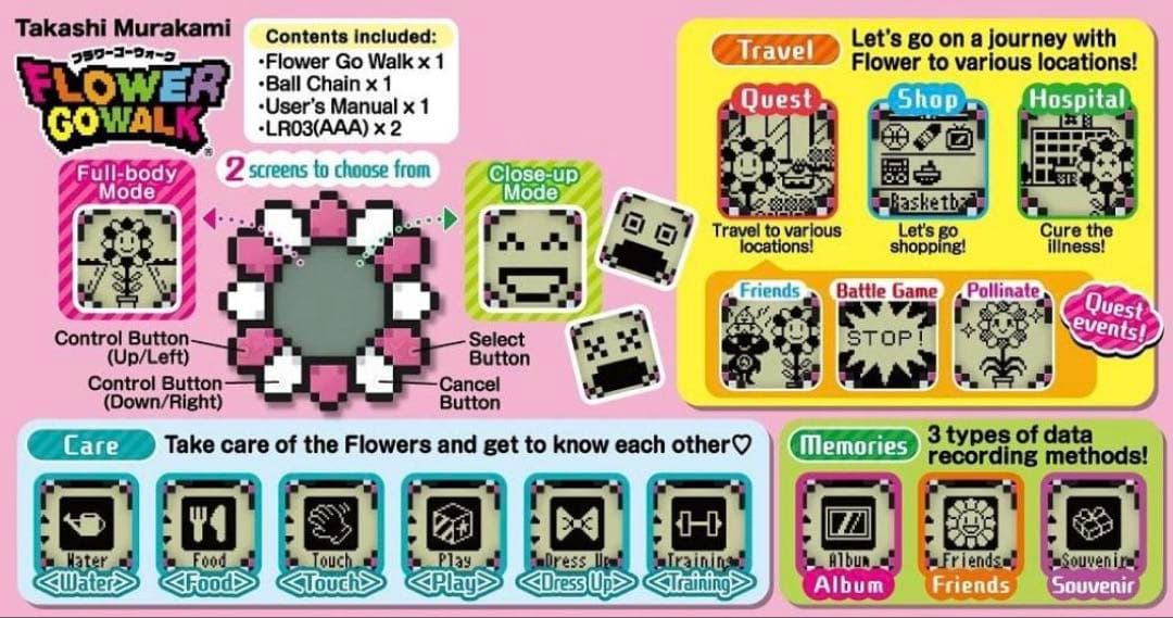 新品未使用品flower go walk フラワーゴーウォークたまごっち 村上隆