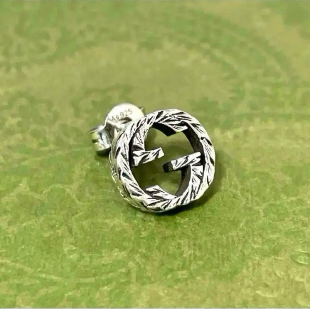 【極美品】グッチ　インターロッキング　アラベスク　ピアス片耳　メンズ/レディース