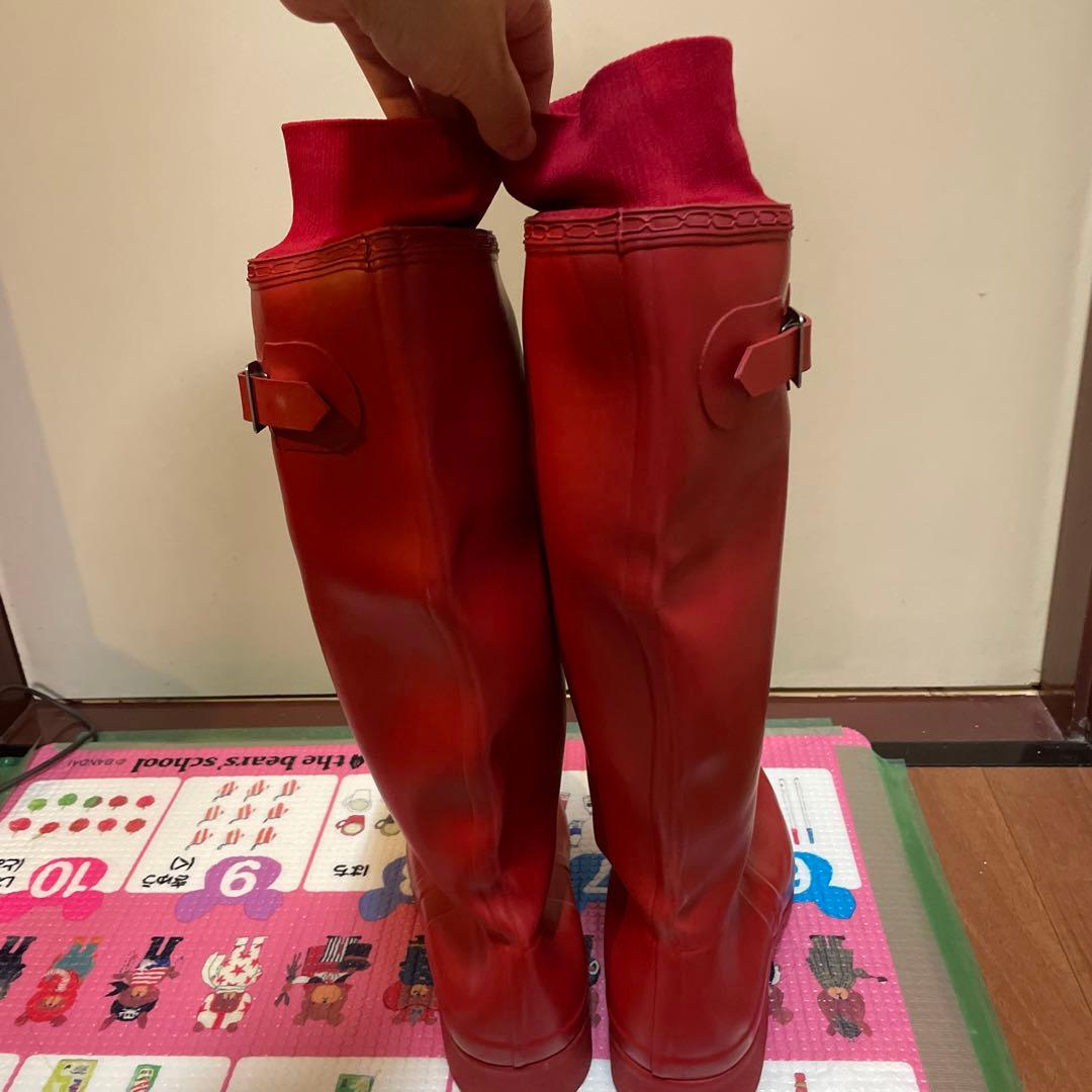 希少⭐︎HUNTER 折りたたみ　ハンターパッカブルレインブーツ