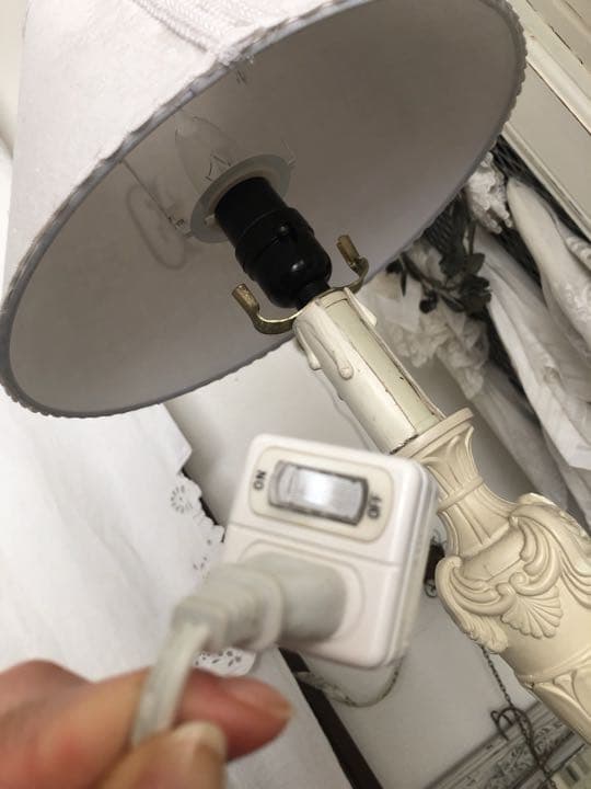 シャビー　フロアライト　モノグラム  シェード　セット　スタンドライト