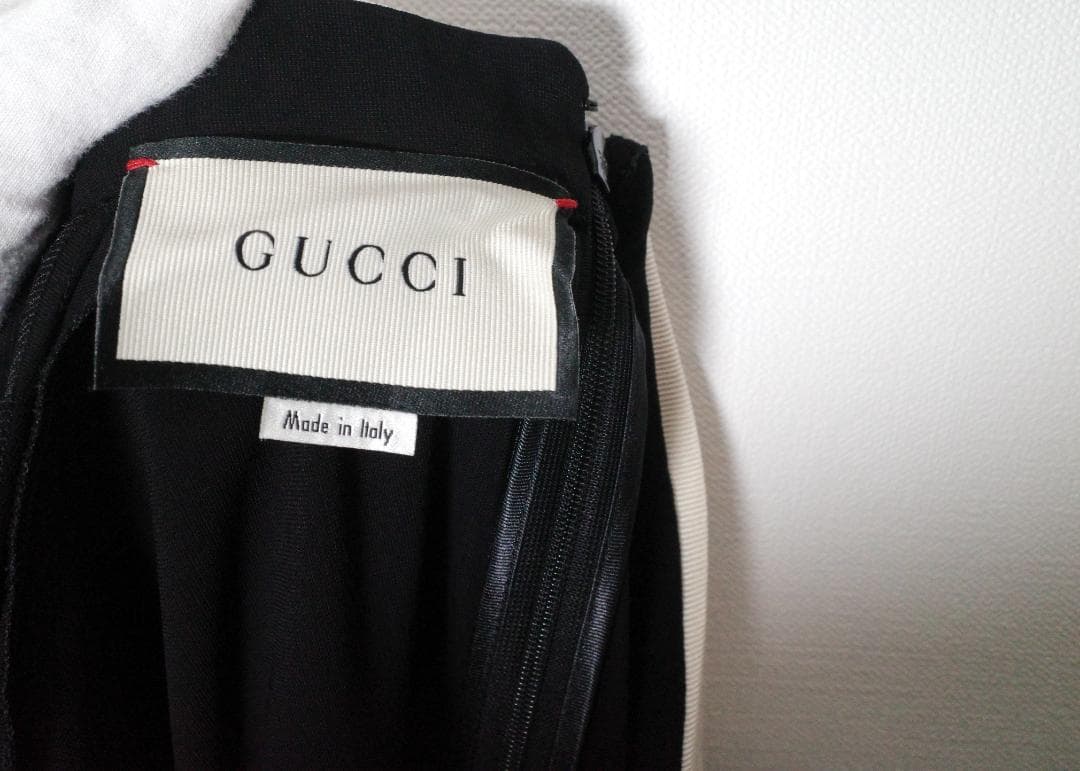 美品✨️Gucci グッチ 長袖　ジャージー　膝丈　ワンピース　XS