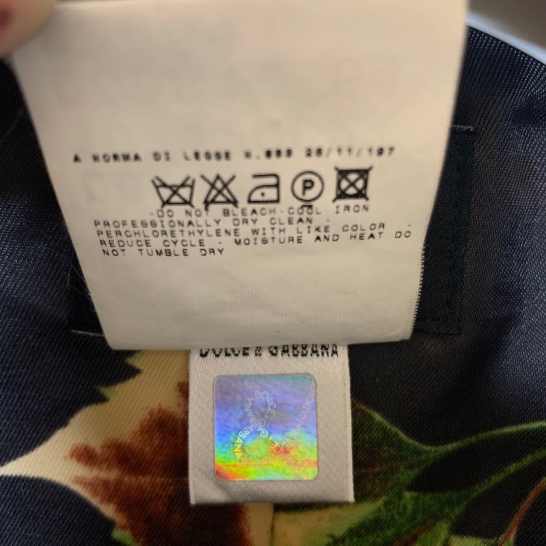 ドルチェ＆ガッバーナ ワンピース デニム ロングコート ジャケット リーフ柄