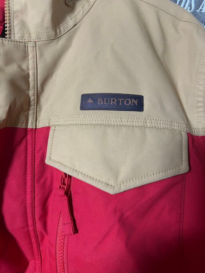 BURTON スノーボードジャケット 赤/ベージュ