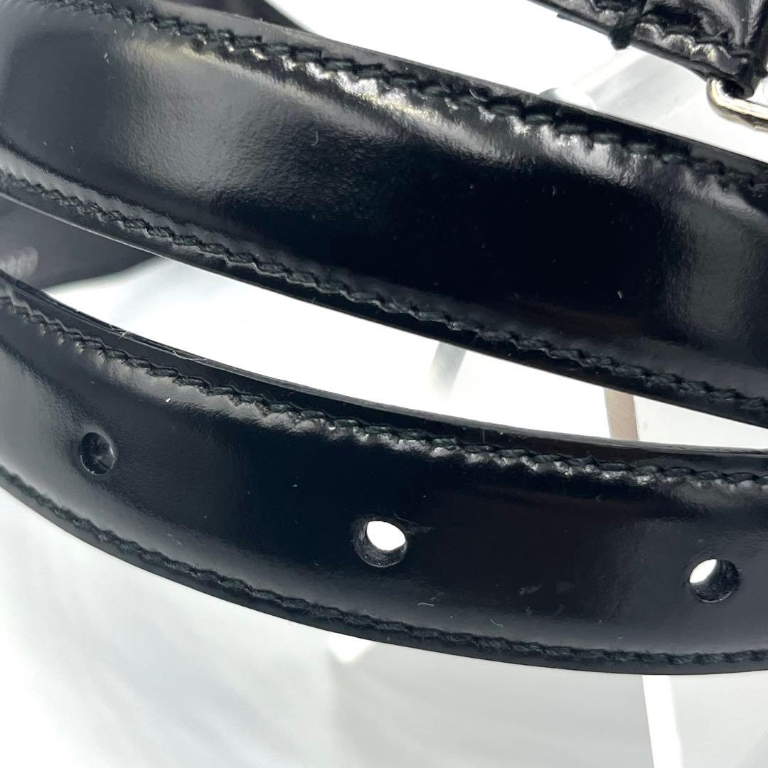 GUCCI ブラック GGロゴバックルベルト 75.30