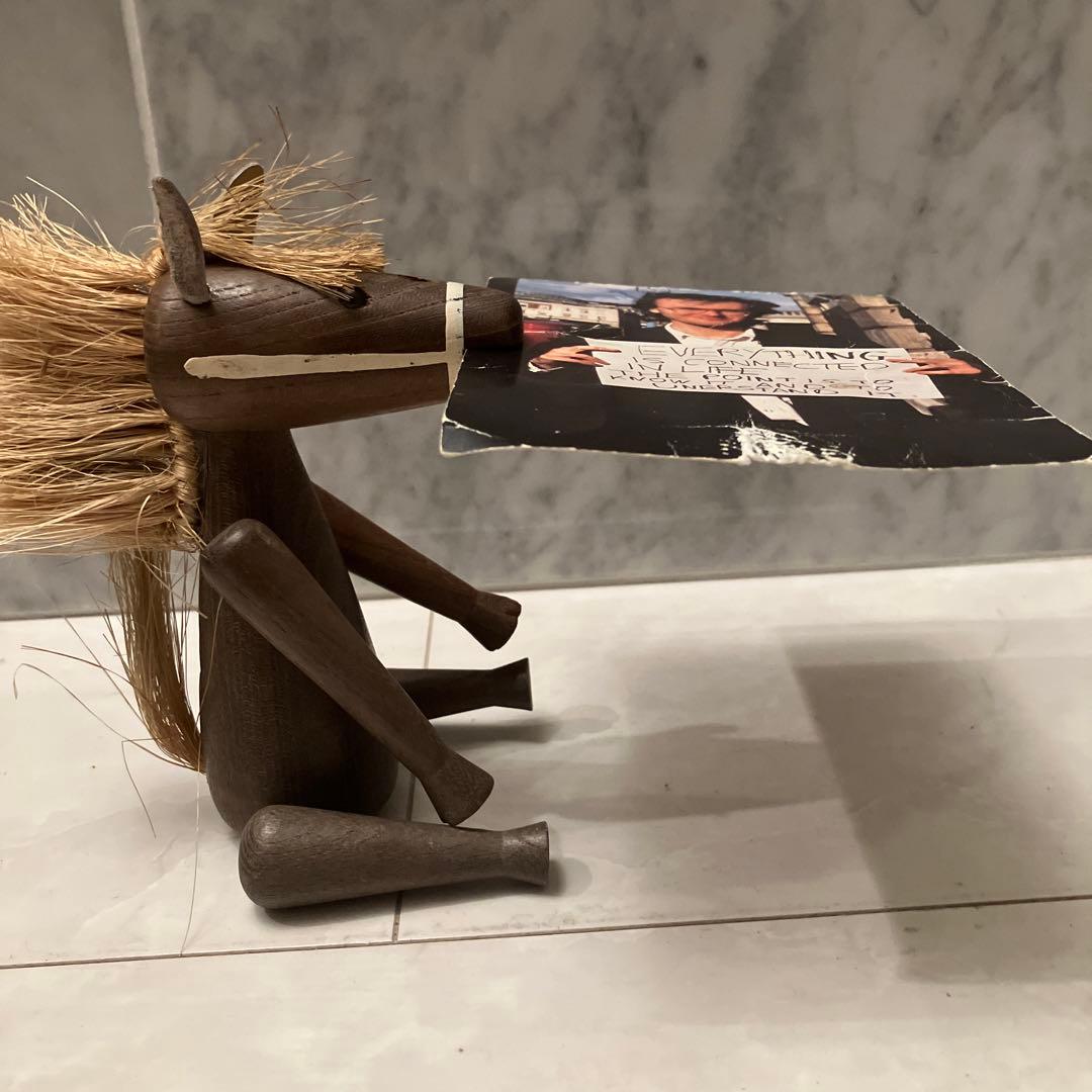 デンマーク60年代激レアJ.V.Orel可愛らしい馬の木彫り兼ペーパーホルダー