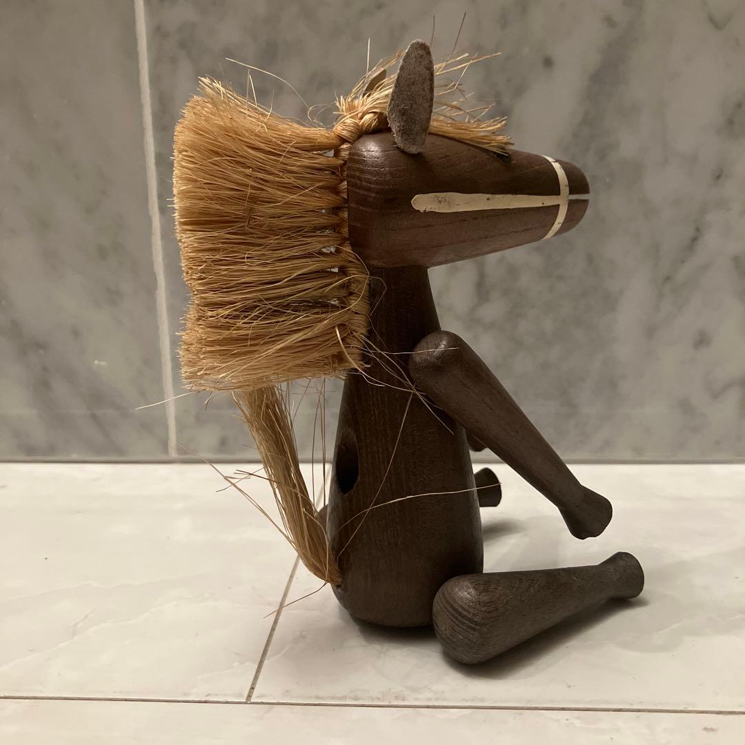 デンマーク60年代激レアJ.V.Orel可愛らしい馬の木彫り兼ペーパーホルダー