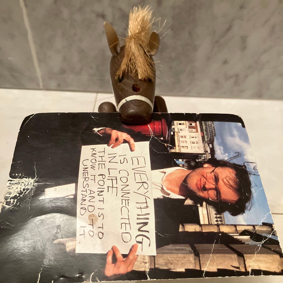 デンマーク60年代激レアJ.V.Orel可愛らしい馬の木彫り兼ペーパーホルダー