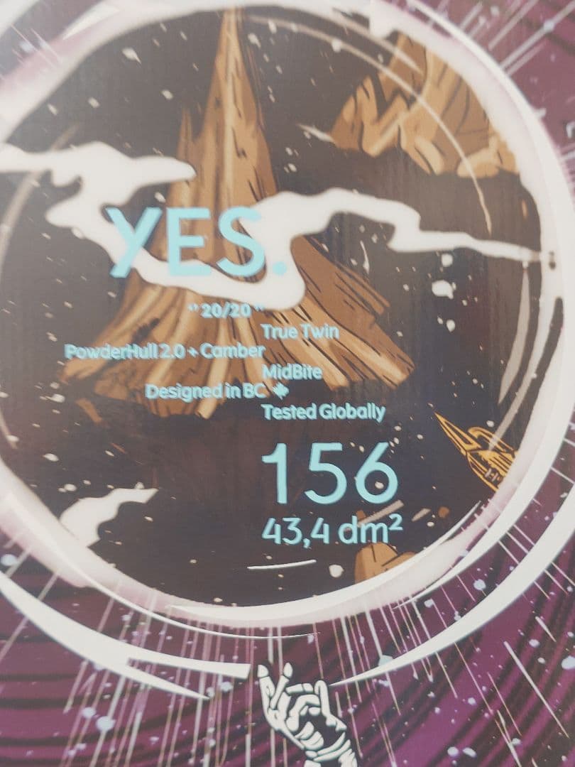 YES 20/20 156cm スノーボード