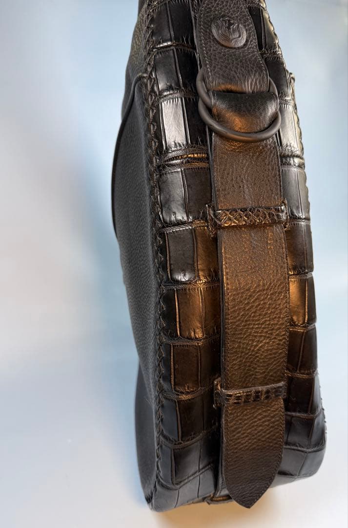 FUNNY STALLION DRAFTING BAG 黒レザー ボディバッグ