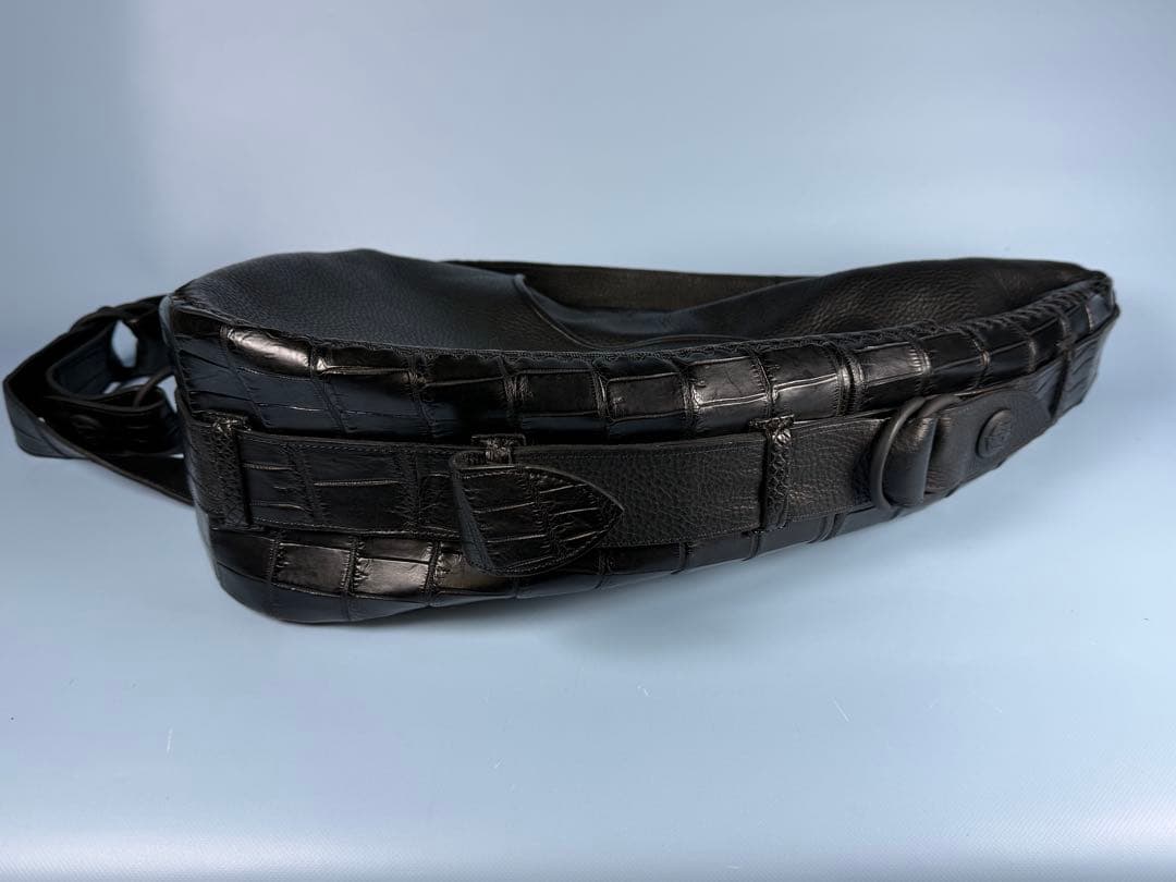 FUNNY STALLION DRAFTING BAG 黒レザー ボディバッグ