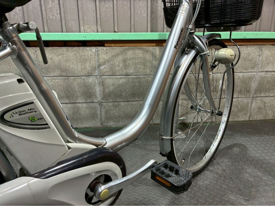 №6960 電動自転車 パナソニック　ビビ26 26インチ　シルバー　変速無し