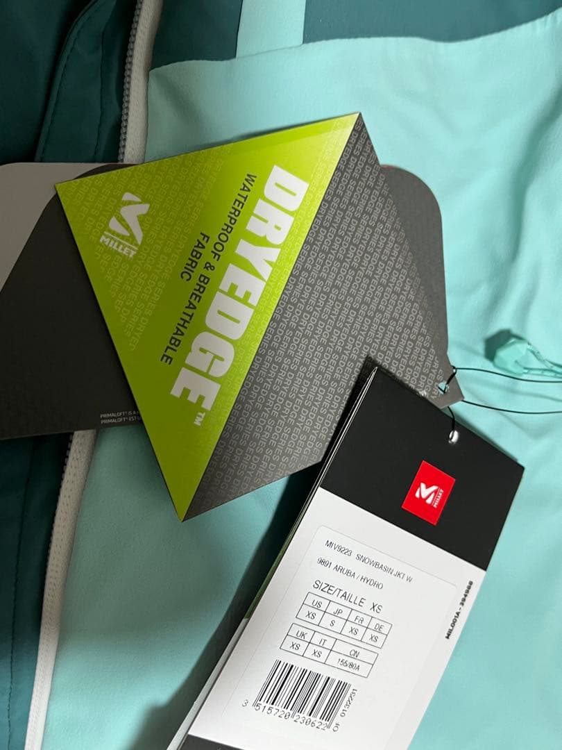 完売品新品ミレーMIlLET防水ジャケット スノーバシンスキー ジャケットS