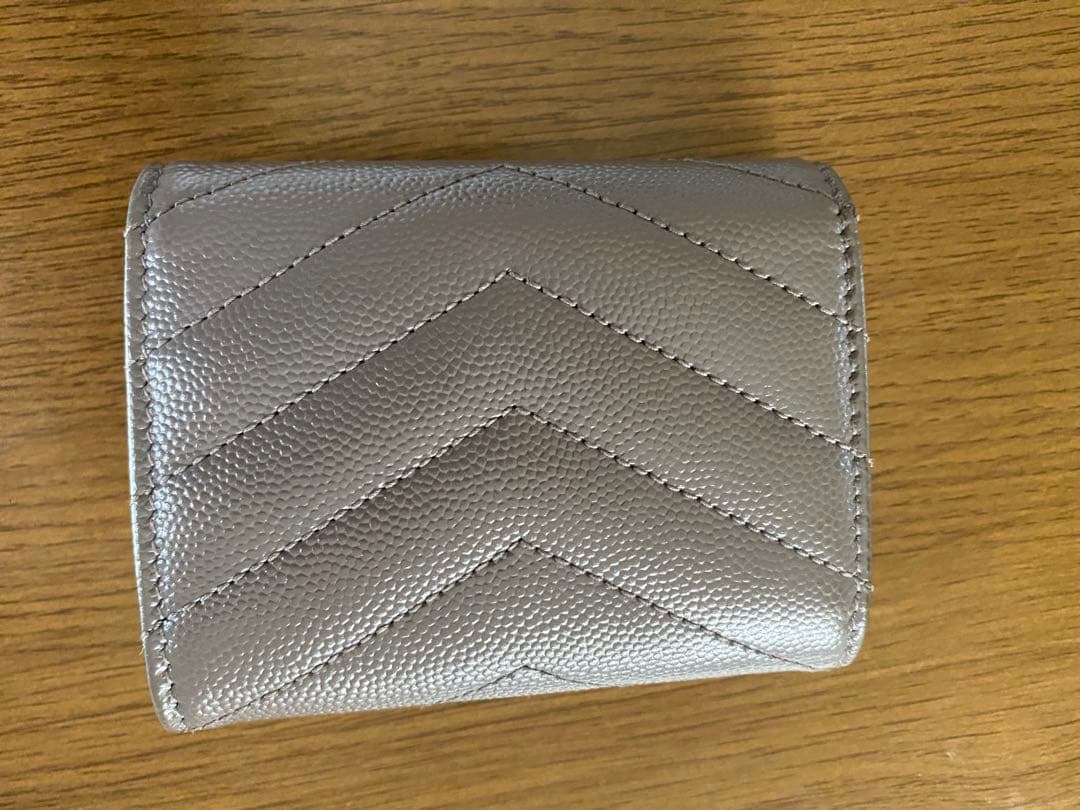 YSL レザー キーケース カードケース グレー