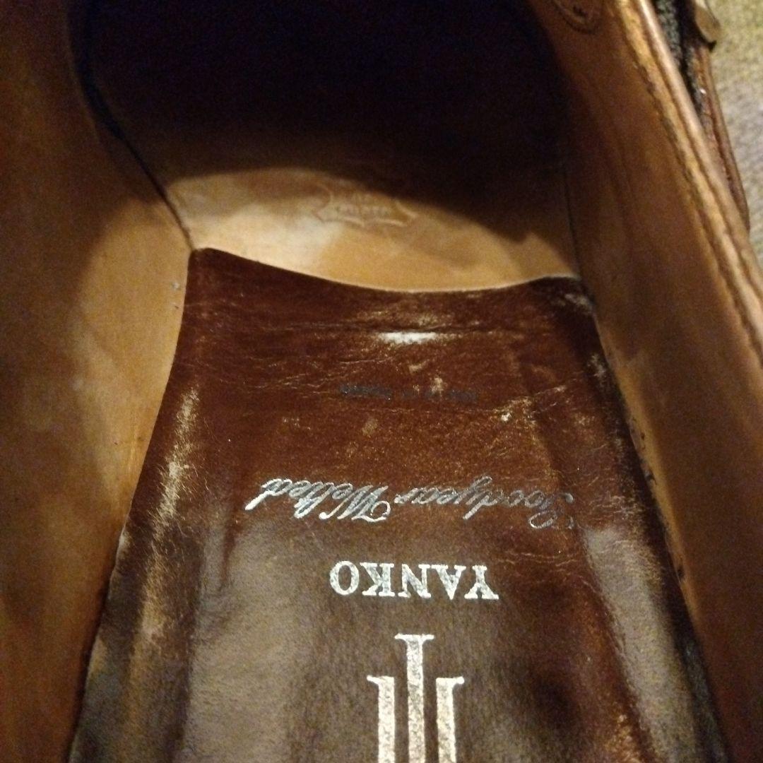 ヤンコ　YANKO　ダブルモンクストラップ　タバコブラウン　UK8　27.0cm