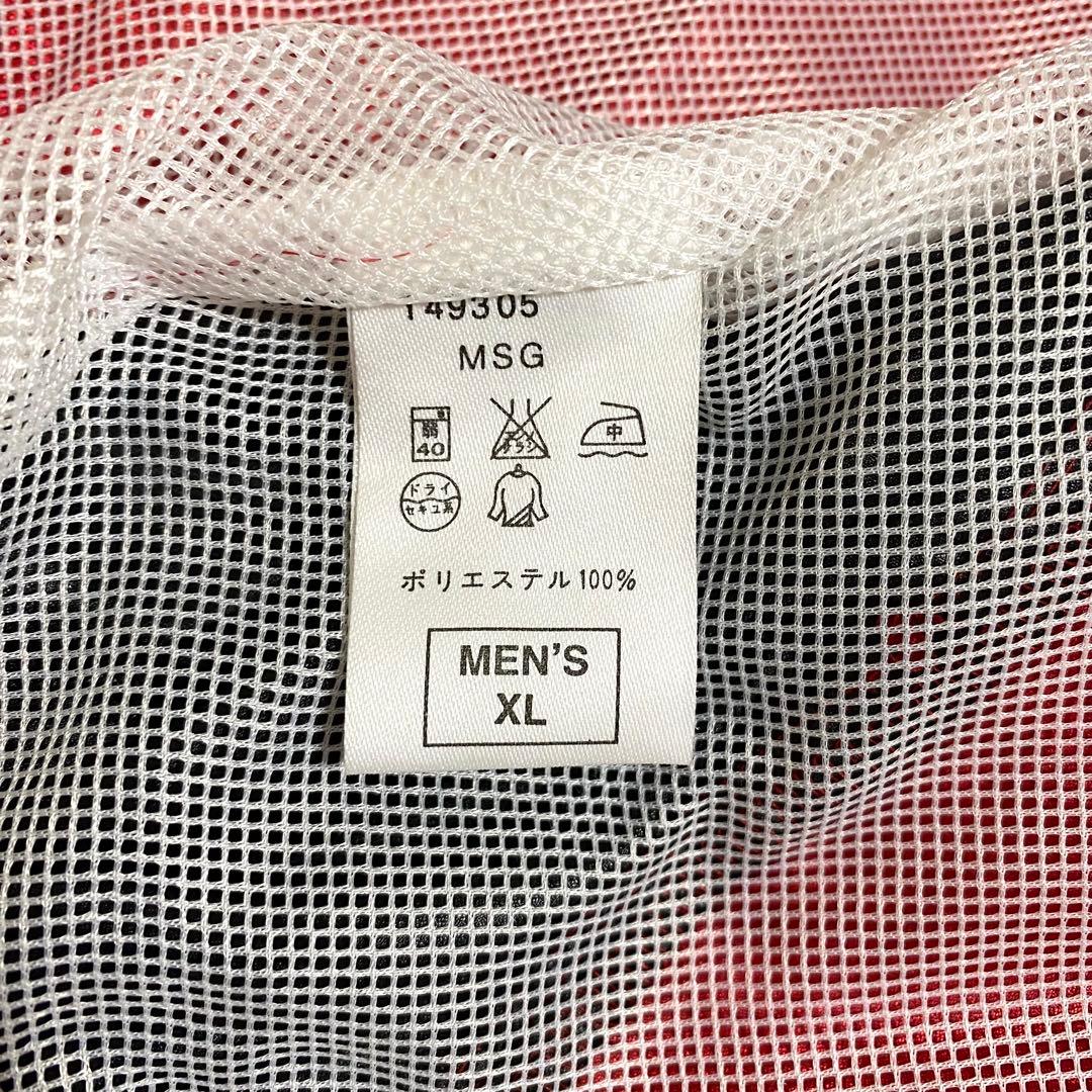 ナイキ　ナイロンジャージ　Y2K　セットアップ　トレーニング　刺繍　赤　黒　XL