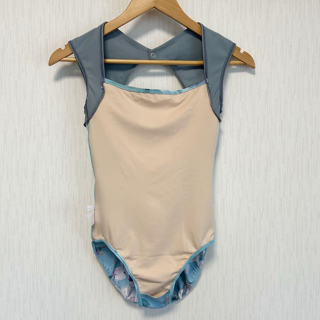 stina レオタードLサイズ ベビーブルーフラワー