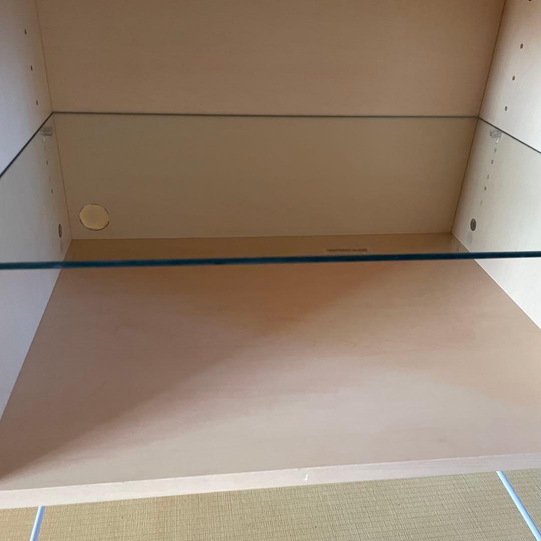 無印良品　スチールユニットシェルフ　ガラス開戸