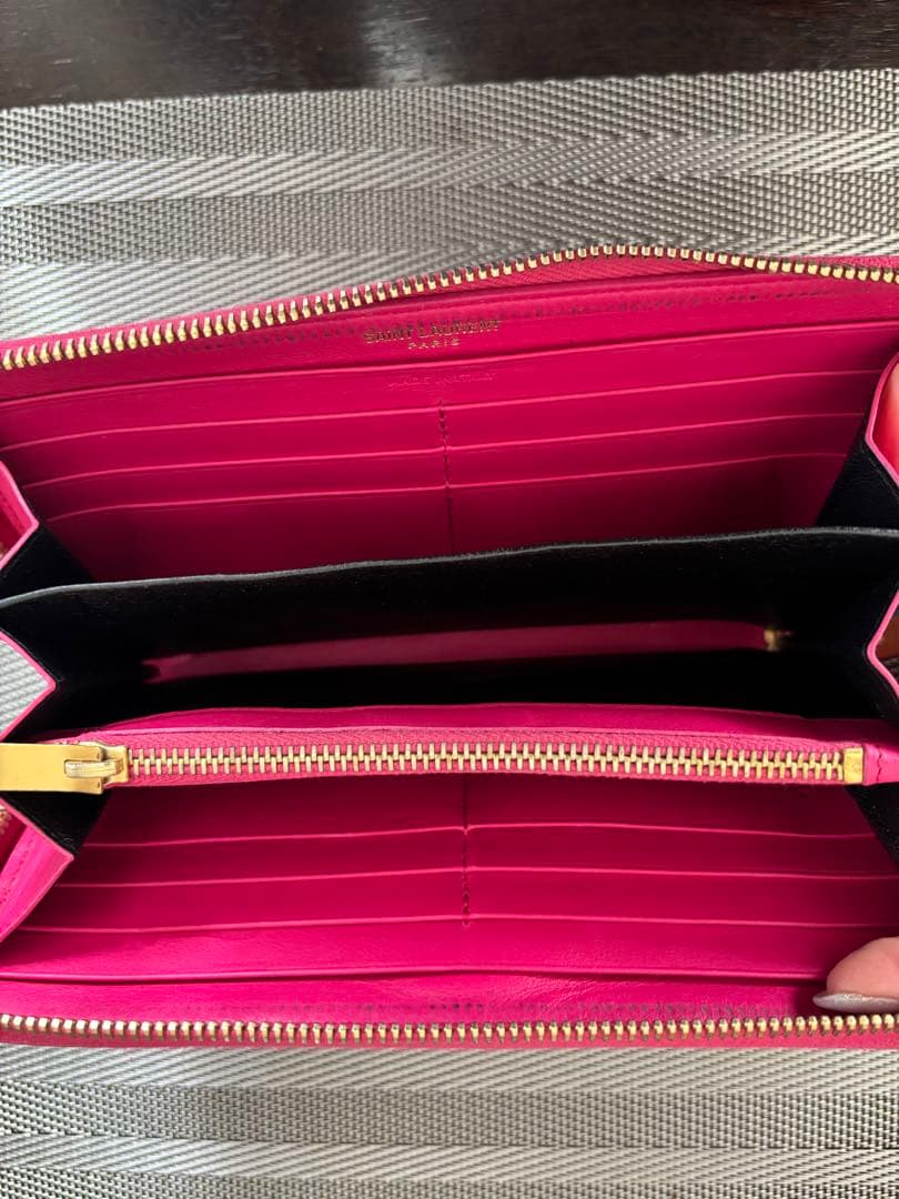 【美品♡】YSL イヴ・サンローラン長財布　ピンク