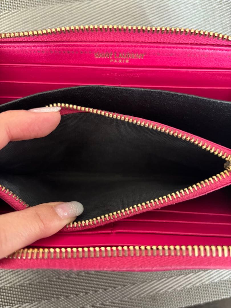 【美品♡】YSL イヴ・サンローラン長財布　ピンク