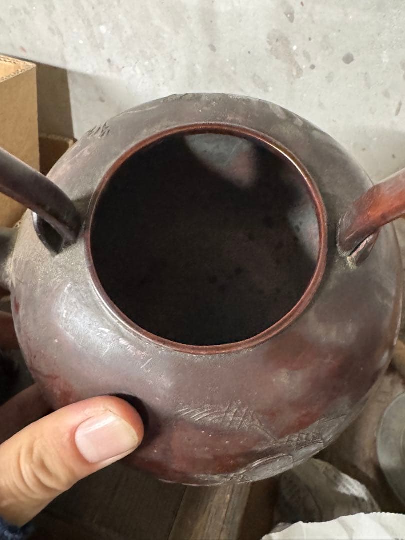 ‼️リサイクルFORTへフォロー‼️本日11/20①‼️琢斎の名前入り‼️銅製丸型湯沸