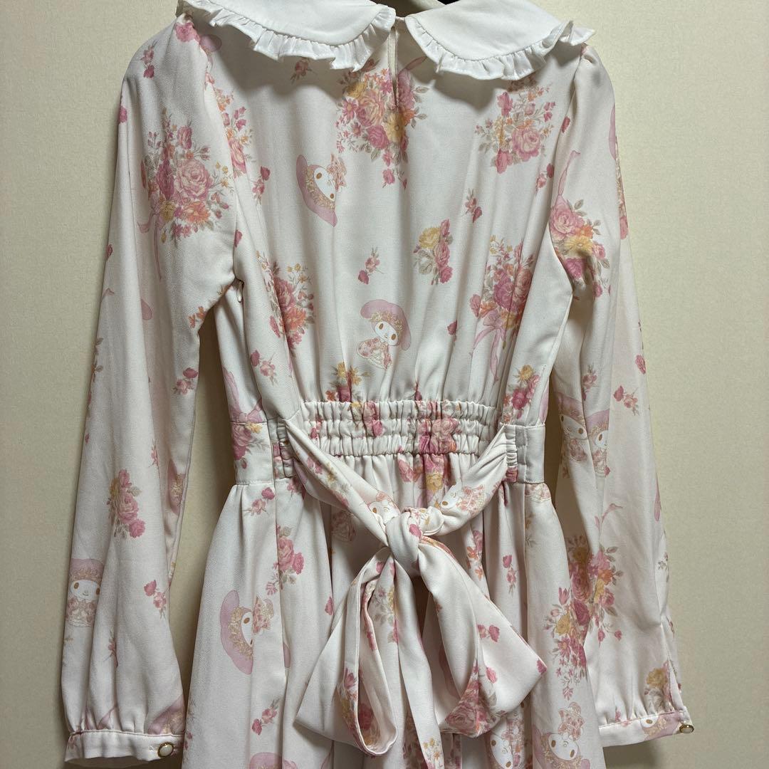 LIZ LISA マイメロディ フラワープリント 長袖ミニワンピース