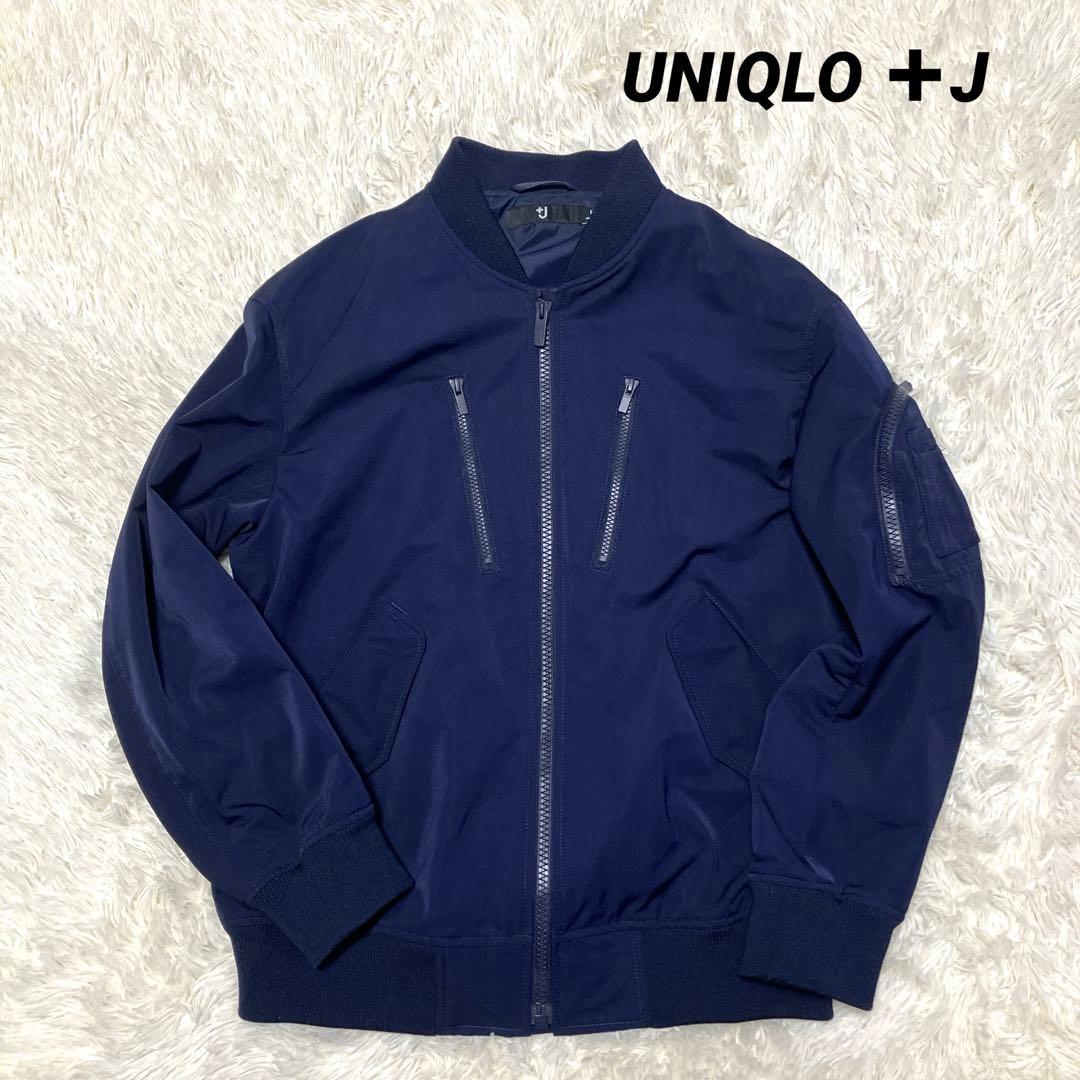 ユニクロ +J ジルサンダー オーバーサイズブルゾン M ネイビー MA-1