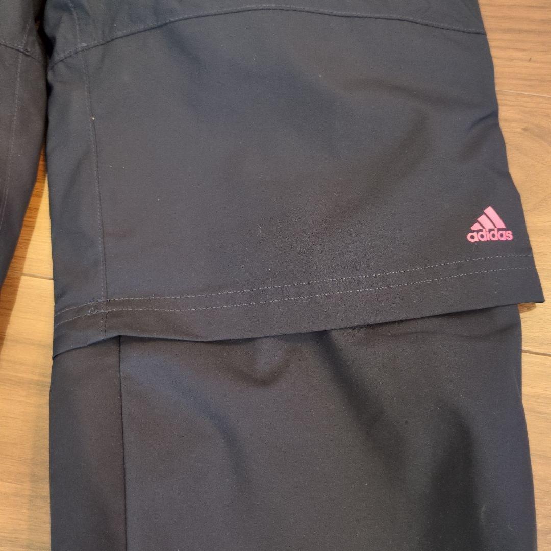 【美品】アディダスゴルフ レディース レインウェア セット ピンクチェック L