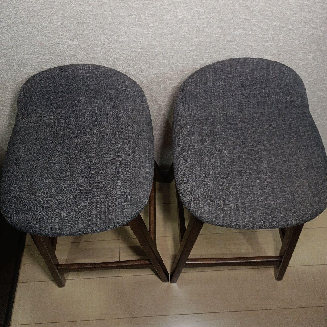 希少 ニトリ フィルン カウンターチェア ウッドチェア 　 2脚セット