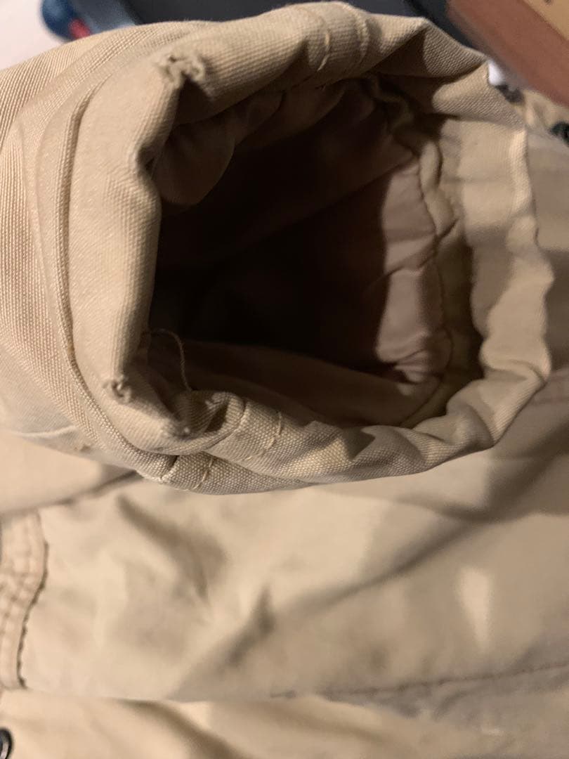 美品】AVIREX MA-1 ファーブルゾン 短丈 バックロゴ サンド色