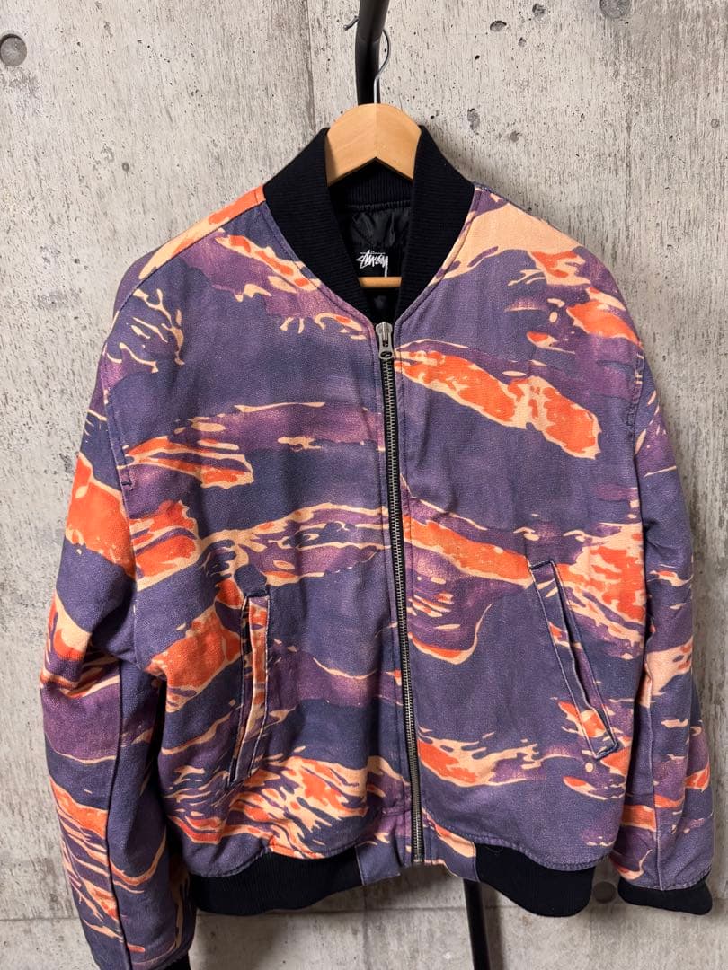ジャケット・アウター STUSSY TIRGIS CANVAS BOMBER JACKET