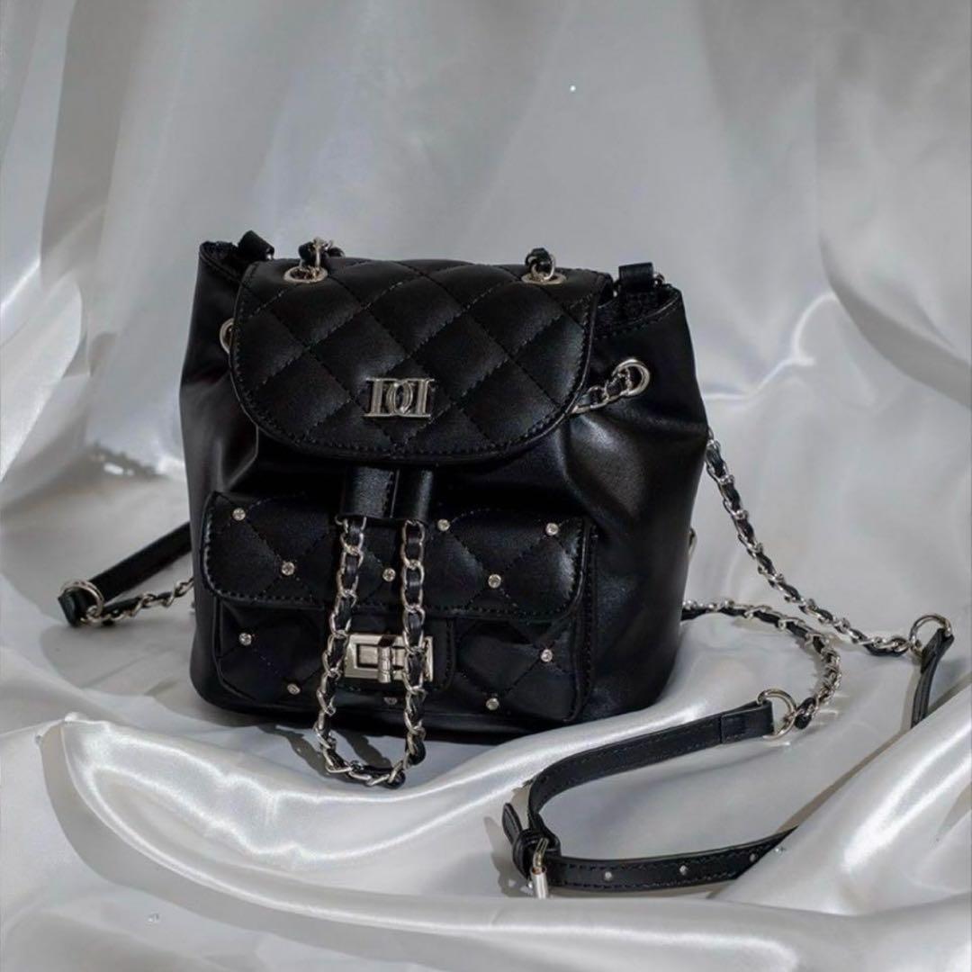 Darich ダーリッチ キルティングビジューミニリュック ブラック BLK 黒