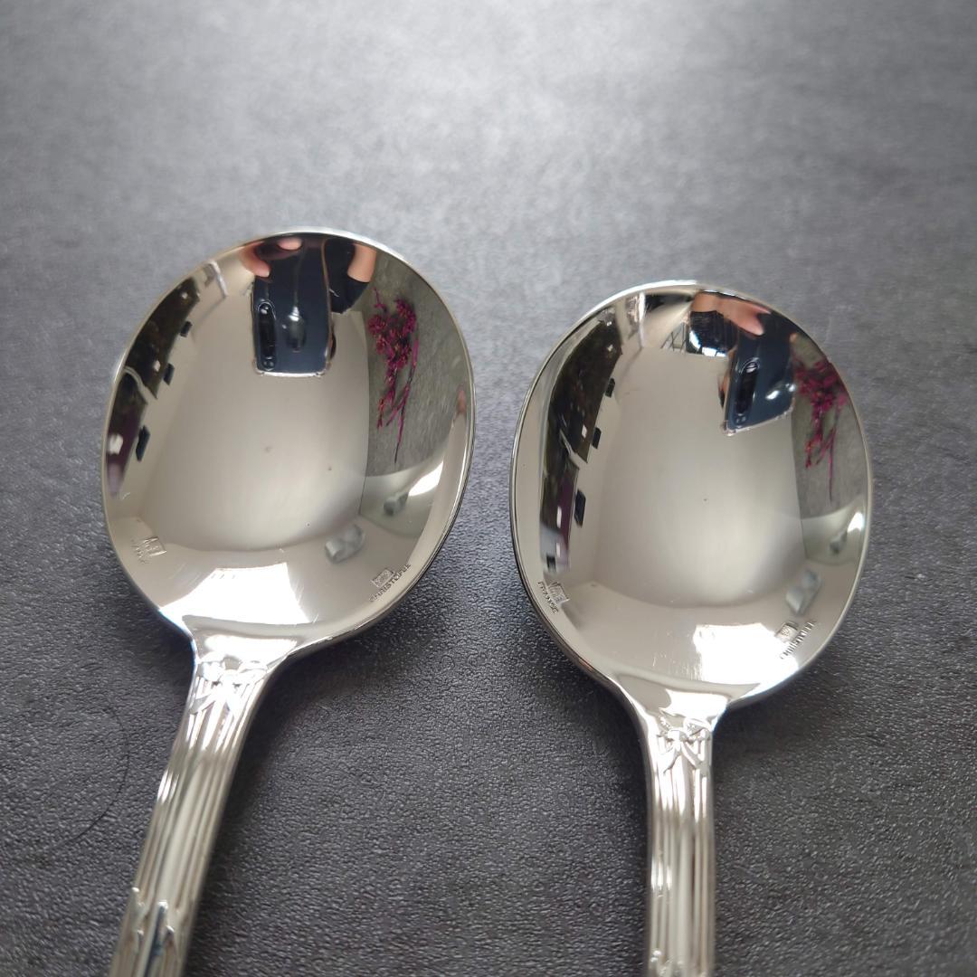 美品 クリストフル リュバン コンソメスプーン 4点