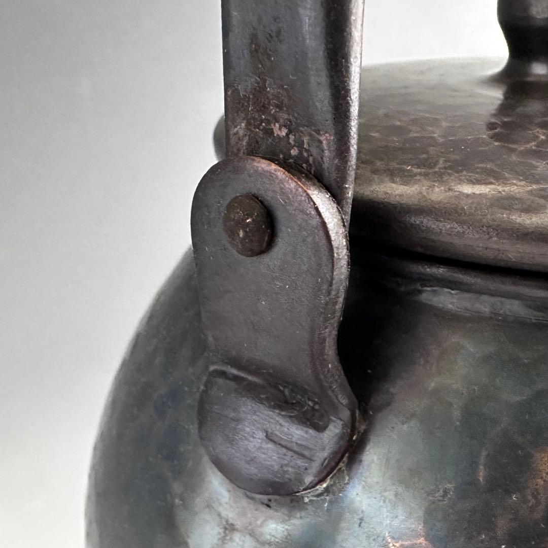 打出し　銅　薬罐　水注　工芸品　茶道具　煎茶道具　金属工芸