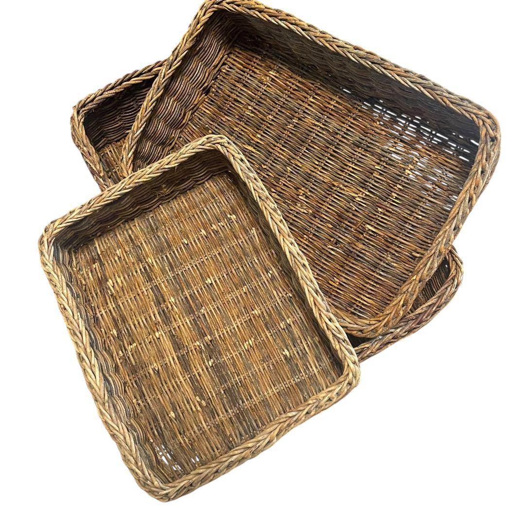 あけび篭の大中小　3個組