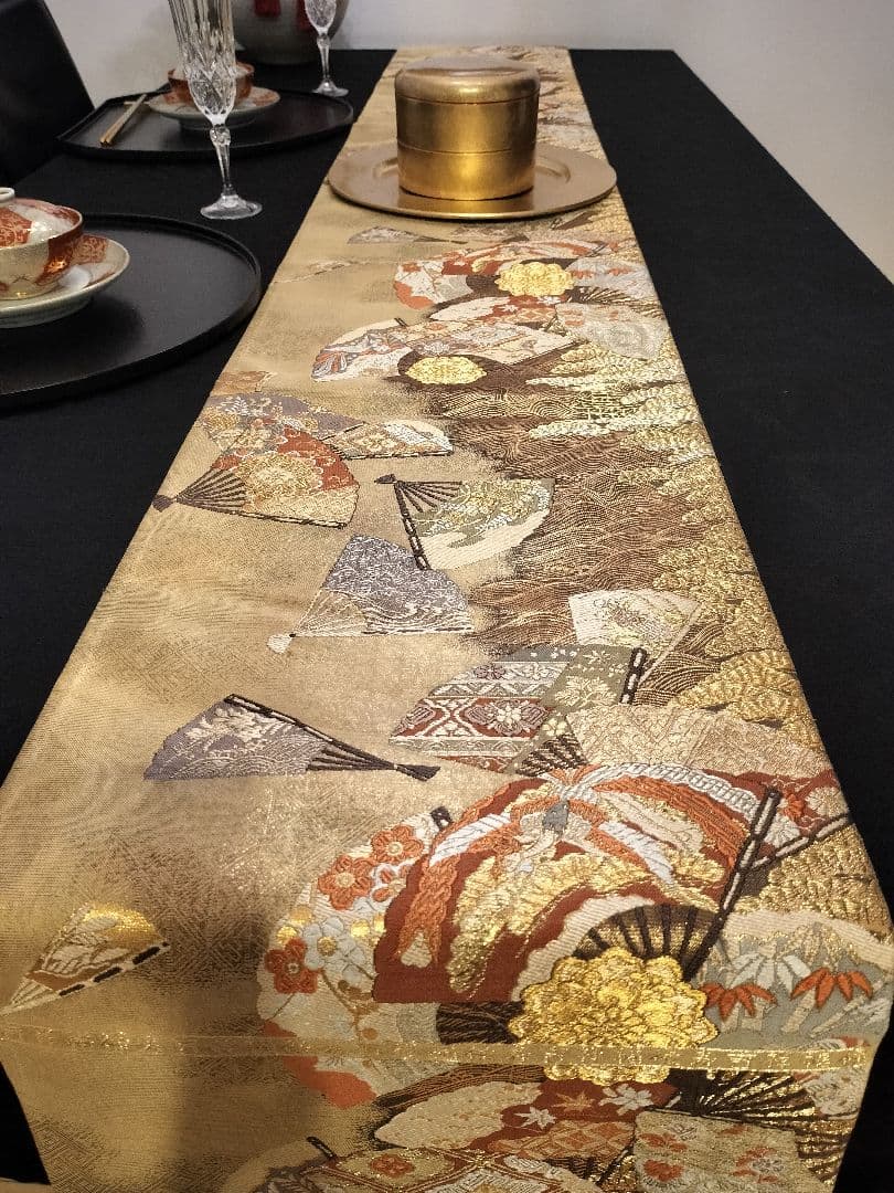 Tyako　A802高級‼️ひな祭り‼️袋帯テーブルランナー2m16cm