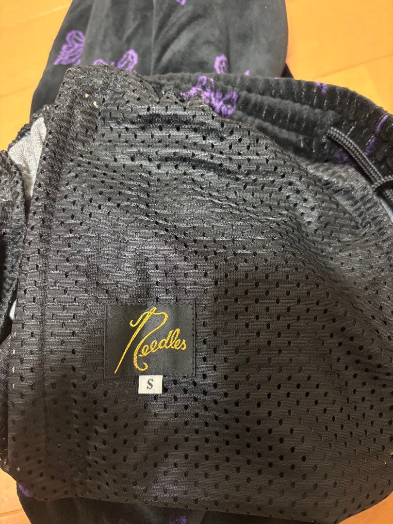 Needles パピヨンベロアトラックジャケット 黒紫 上下セット上はM 下はS